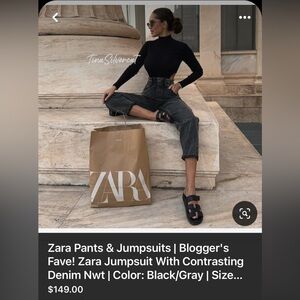 Zara denim one piece